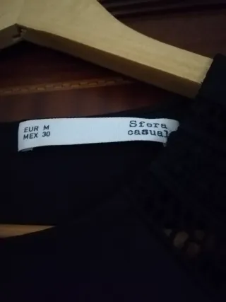 Blusa Negra Sfera Manga 3/4