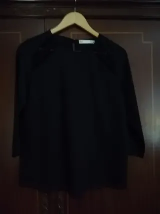 Blusa Negra Sfera Manga 3/4