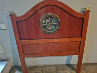 Cabezal y mesita de noche madera maciza