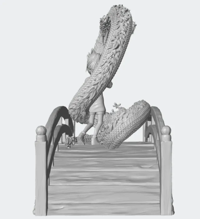 Diorama Chihiro y Haku Puente