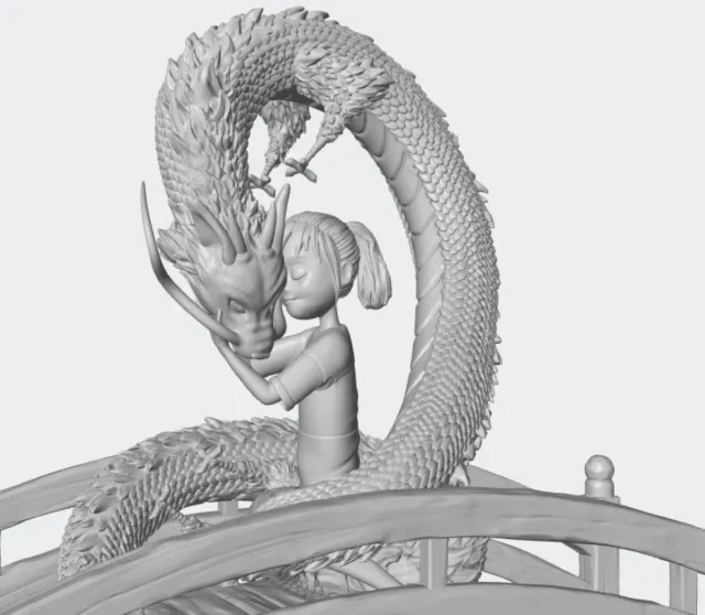 Diorama Chihiro y Haku Puente