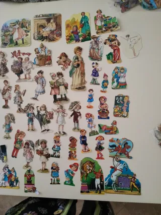 100 Cromos Vintage Ángeles Niños Antiguos