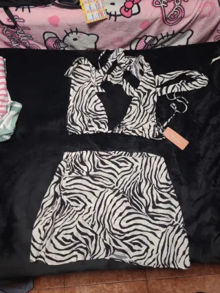 Conjunto Verano Zebra Top y Falda