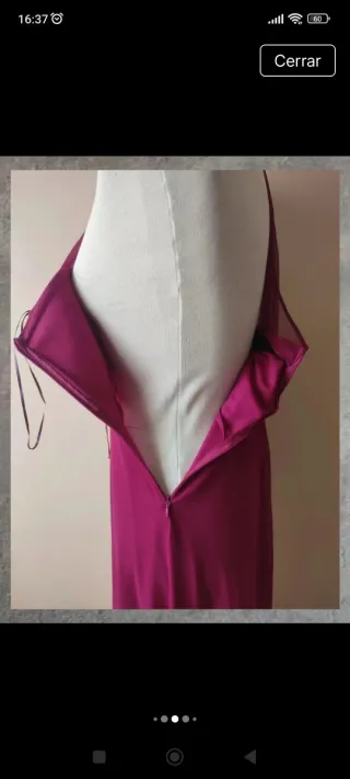 Vestido eventos color buganvilla