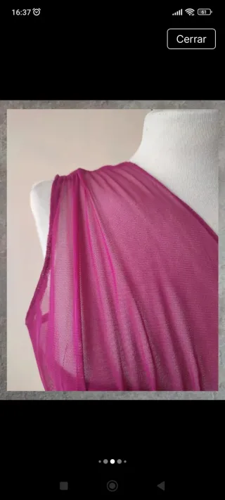 Vestido eventos color buganvilla