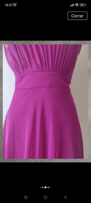 Vestido eventos color buganvilla
