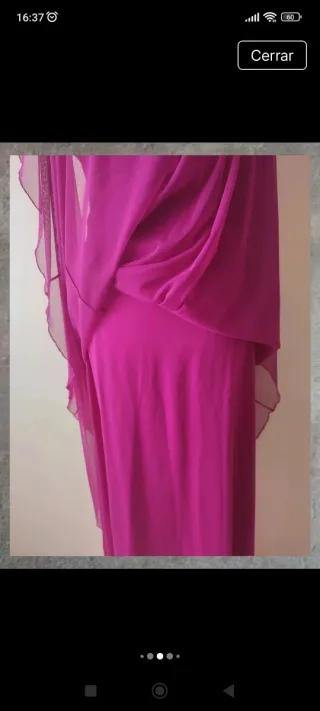 Vestido eventos color buganvilla