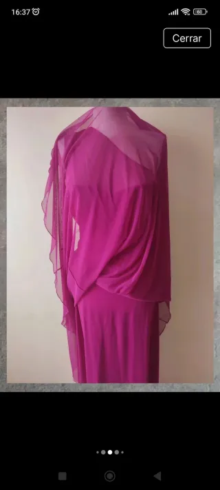 Vestido eventos color buganvilla