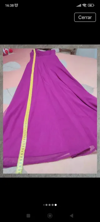 Vestido eventos color buganvilla