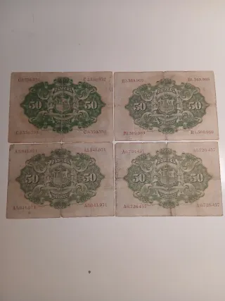 12 Billetes Españoles Antiguos