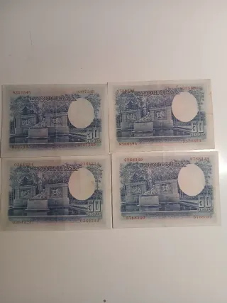 12 Billetes Españoles Antiguos