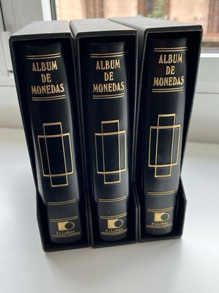 Álbumes monedas Filober + hojas pardo claraboya