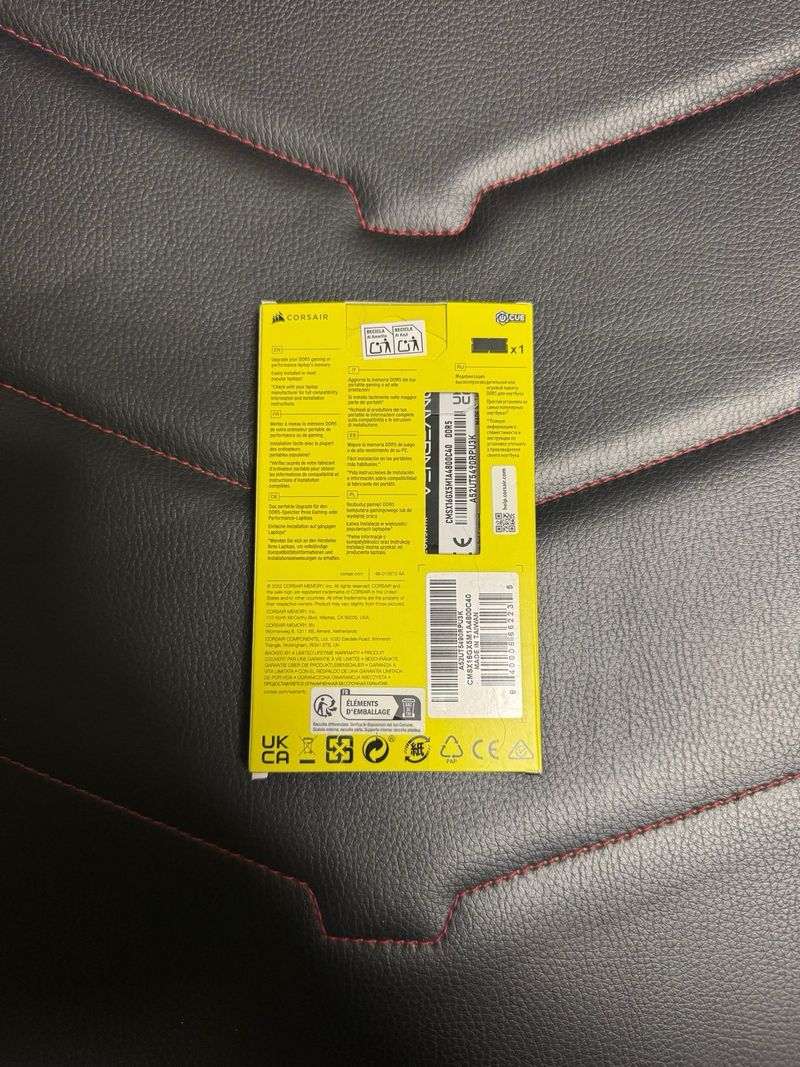 Ram DDR5 16GB 4800MHz Corsair afbeelding 2