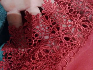 Vestido rosa con volantes