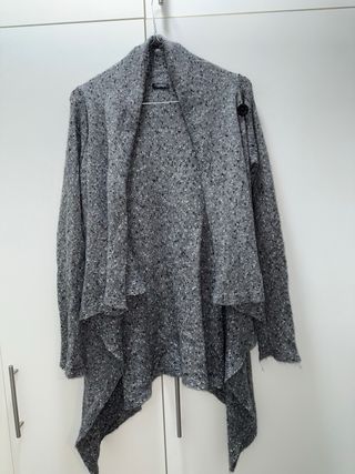 Maglione scialle Motivi grigio taglia unica