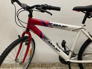 Bicicleta Teman Roja y Blanca