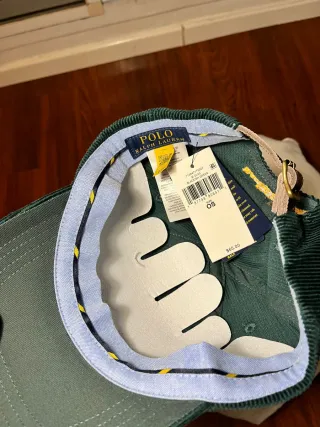 Gorra Ralph Lauren Corduroy Verde