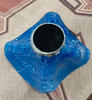 Alzatina in cristallo blu