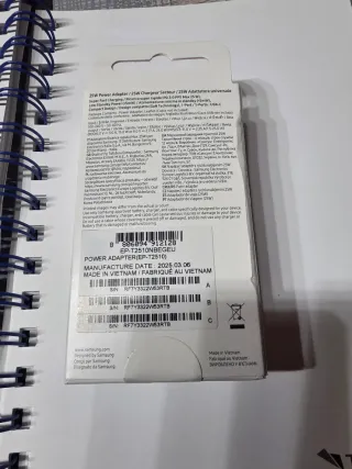 Cargador Samsung 25W Power Adapter Nuevo