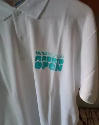 Polo Madrid Open Tennis Taglia L Bianco