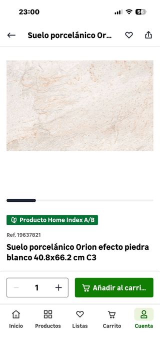 Suelo porcelánico Orion efecto piedra MITAD PRECIO
