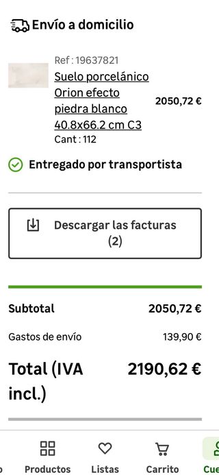 Suelo porcelánico Orion efecto piedra MITAD PRECIO