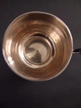 2 Tazas Café Plata Ley con Platillos