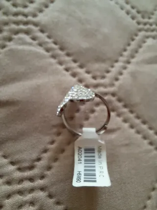 Anello cuore con strass nuovo