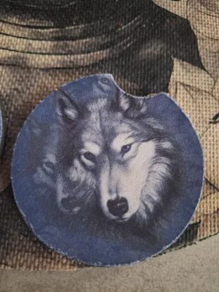 2 Posavasos Coche Lobo