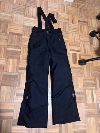 Pantalones de esquí negros con tirantes t8