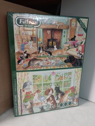 (33) 2x1000 Piezas ANIMALS AT HOME/Falcon de luxe