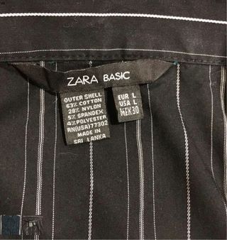 Camisa Zara Basic Rayas Talla L