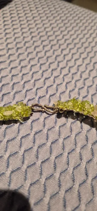 Collana artigianale perline verdi e perle