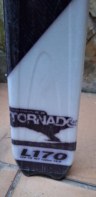 Esquís Salomon Xwing 170 con bastones y funda