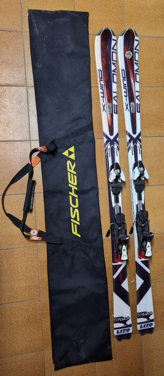 Esquís Salomon Xwing 170 con bastones y funda
