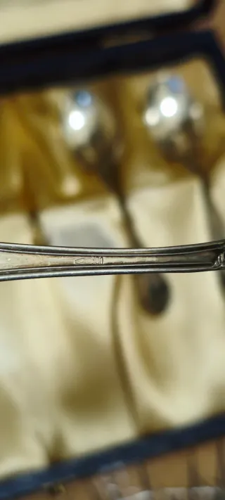 6 Cucchiaini Argento 800 Antichi