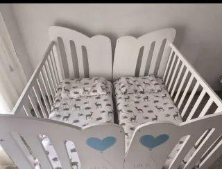Cuna gemelar blanca