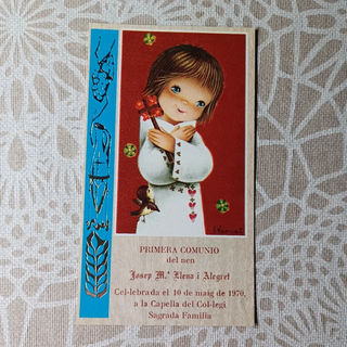 5 Recordatorios 1a Comunión 1970