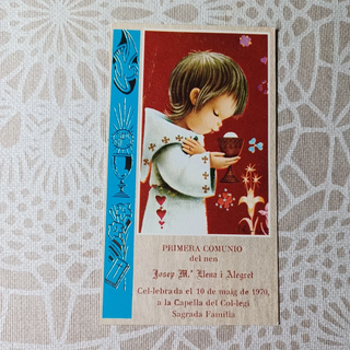 5 Recordatorios 1a Comunión 1970