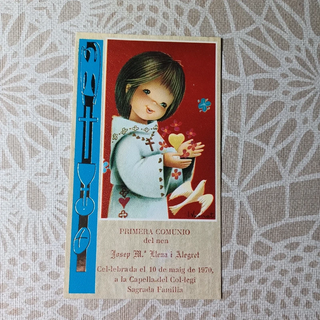 5 Recordatorios 1a Comunión 1970