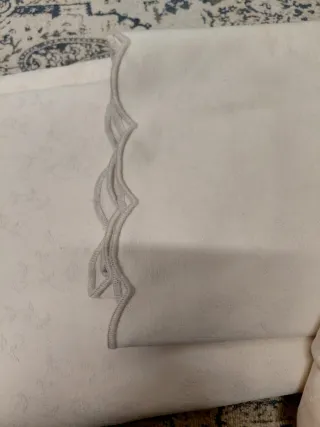 Copriletto vintage ricamo floreale