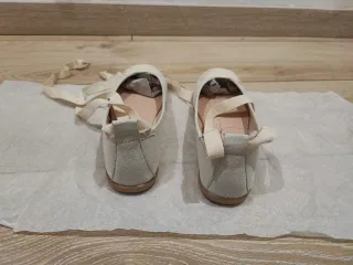 Bailarinas B&W Comunión Beige/Blanco