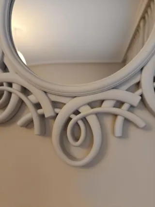 Espejo decorativo blanco