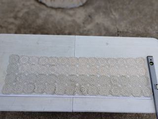 Lote de tapetes de ganchillo blancos