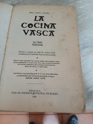 La cocina vasca,libro antiguo,coleccionismo
