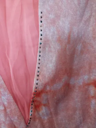 Blusa Paz Torras sin mangas naranja pastel