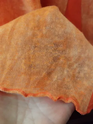 Blusa Paz Torras sin mangas naranja pastel