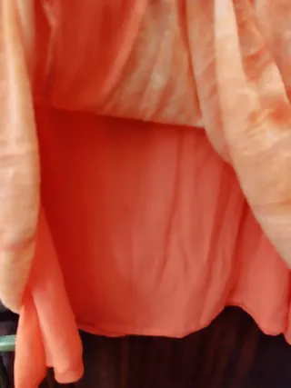 Blusa Paz Torras sin mangas naranja pastel