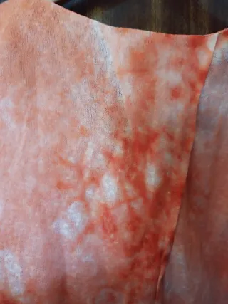 Blusa Paz Torras sin mangas naranja pastel