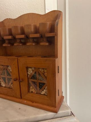 Supporto per Bicchieri in Legno Stile Rustico